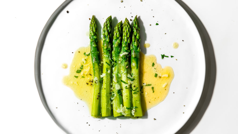 Poached Asparagus with Creamy Lemon Butter Sauce Made By Nashish