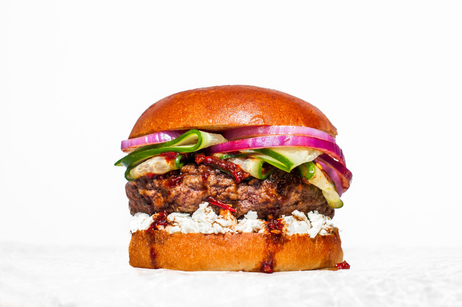 Lamb Burger with Spicy Cucumber Salad Made By Nashish