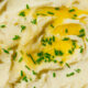 buttery mashed potatoes with chives