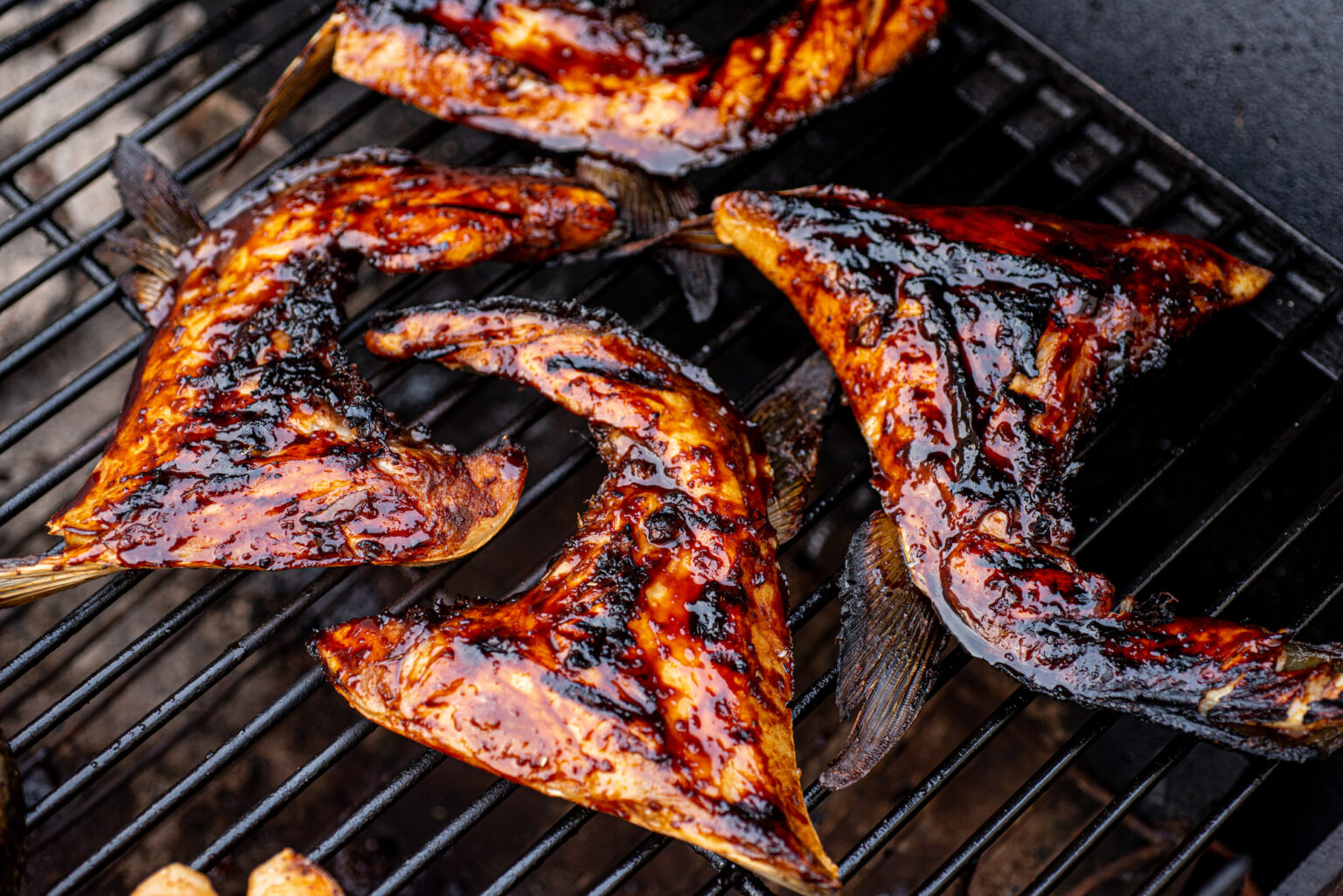 Grilled Hamachi Collars with Soy and Ginger Glaze Made By Nashish