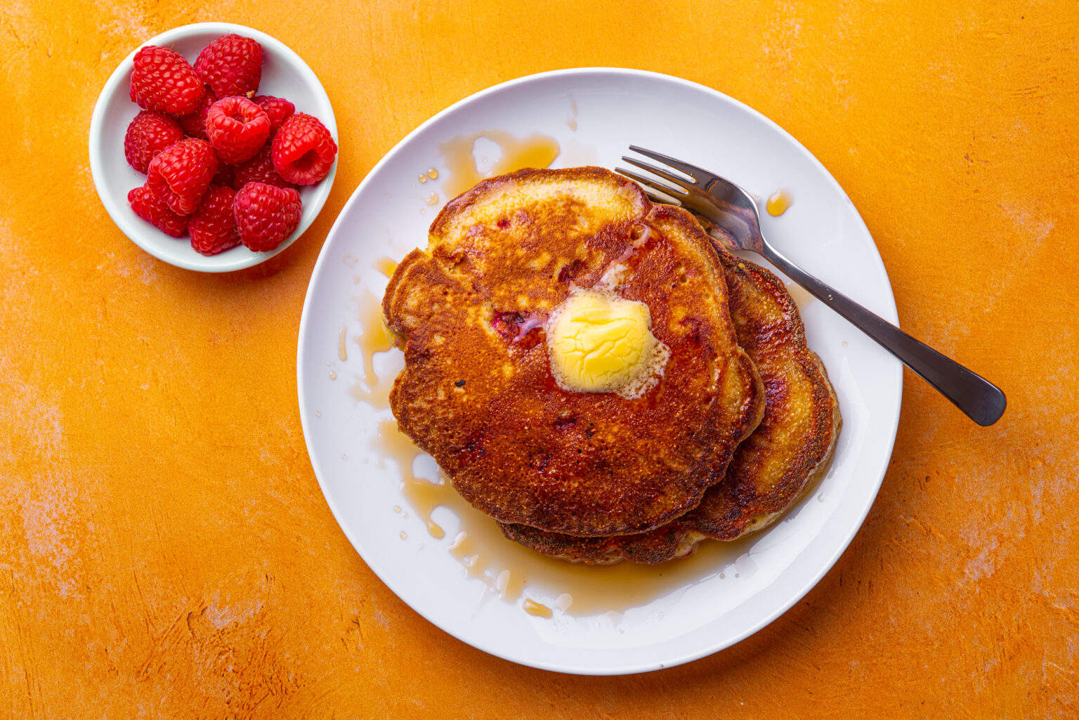 Raspberry Cornbread Pancakes Made By Nashish
